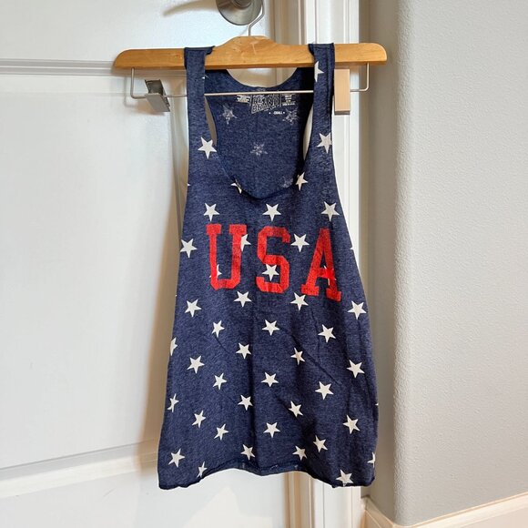 The Original Retro Brand USA Stars Tank Top in Red White & Blue - Picture 1 of 4